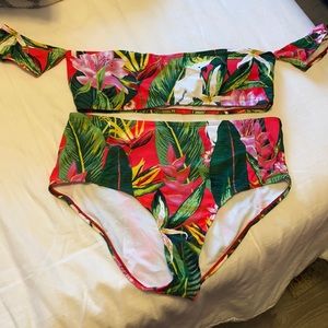 Tropical print Asos swimsuit